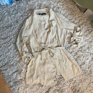 Beige Zara wrap top